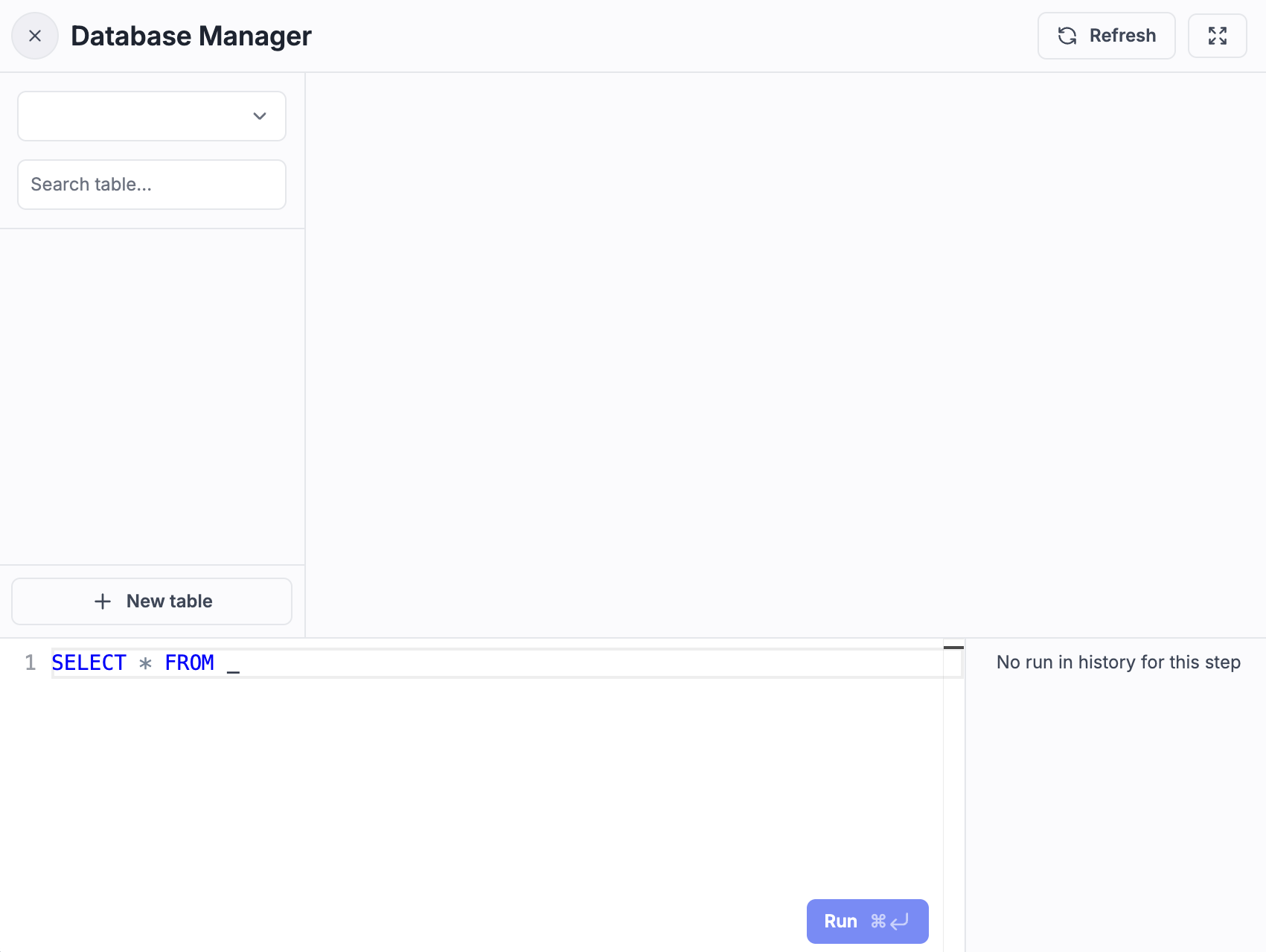Custom instance database settings